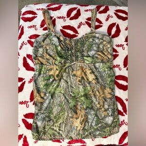 Camo One Piece Swim Top
